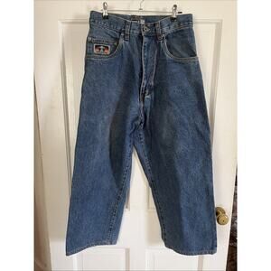 Vtg Y2K Alien Workshop Mens Med Blue Baggy Loose Fit Skater Jeans 30x24 USA
